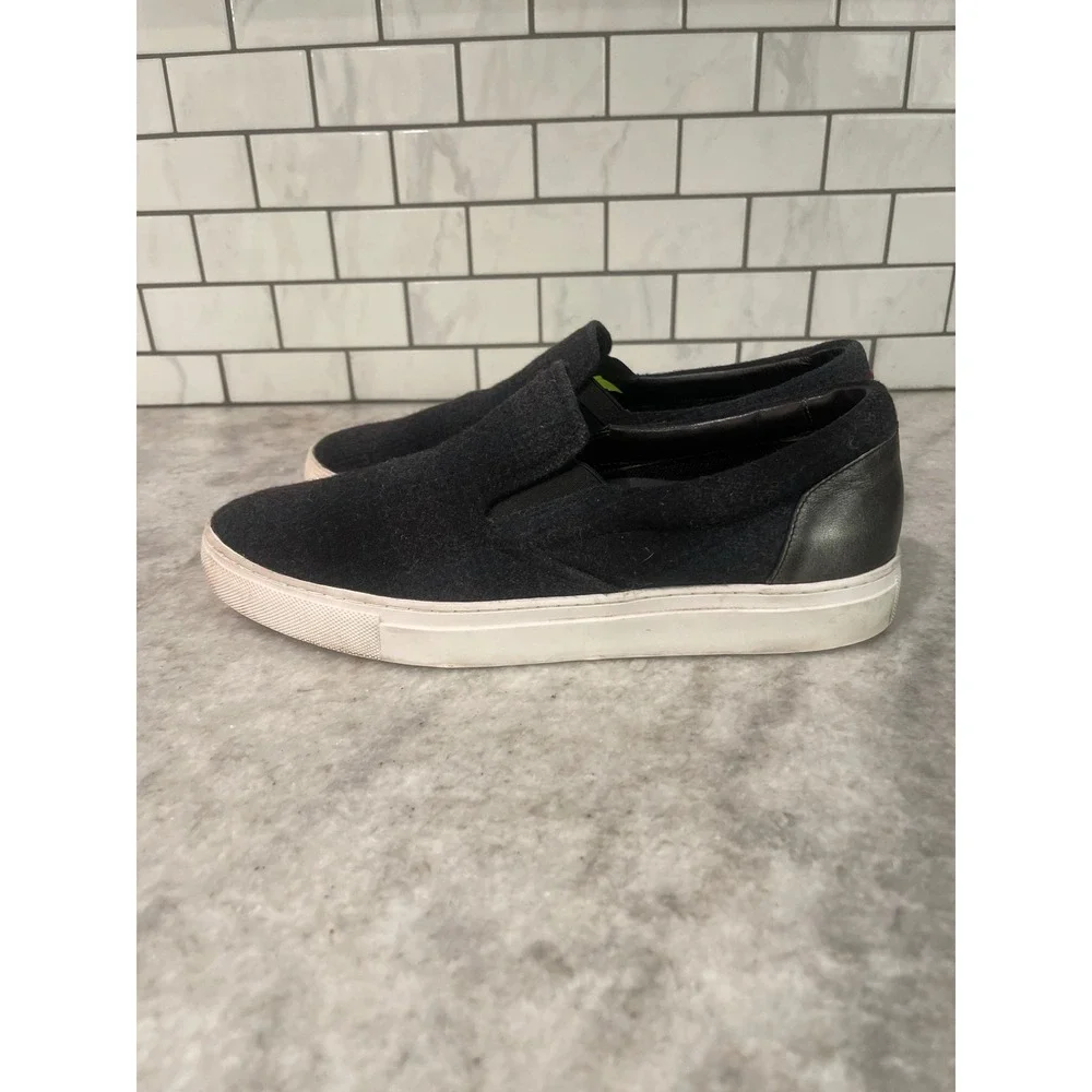 HUGO Hugo Boss Shoes Mens 41 Black Slip On Sneakers Wool Leather 50298486